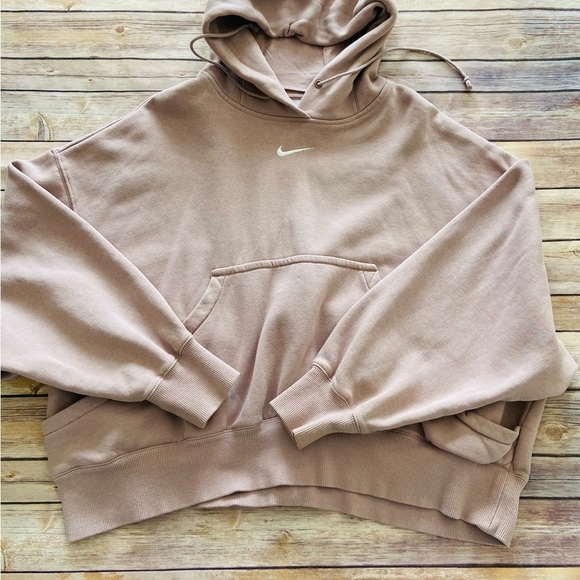 Nike Sportswear Womens Over-Oversized Pullover Hoodie Pink Center Swoosh Medium - Picture 10 of 10